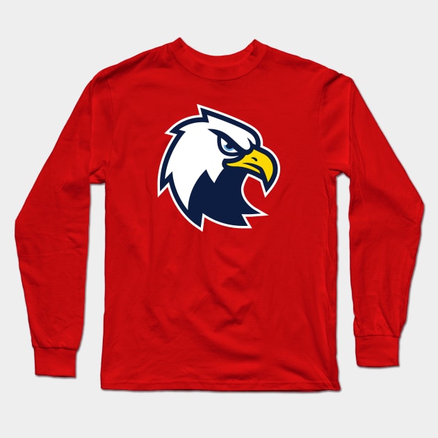 Classic American Fierce Eagle Sports Mascot T-shirt - Show Your Patriotic Pride Long Sleeve T-Shirt by CC0hort